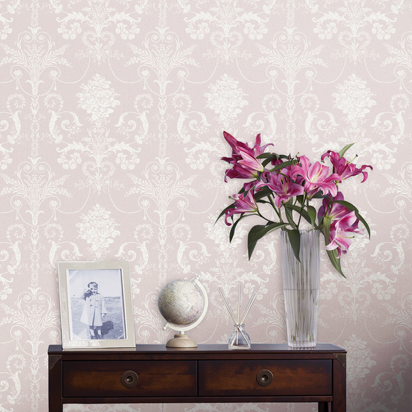Vliestapete Josette - Vlies - Pink