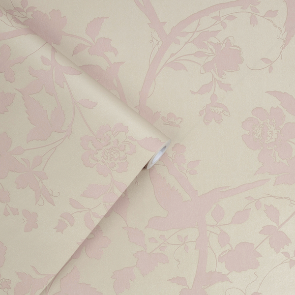 Vliestapete Oriental Garden - Vlies - Pink
