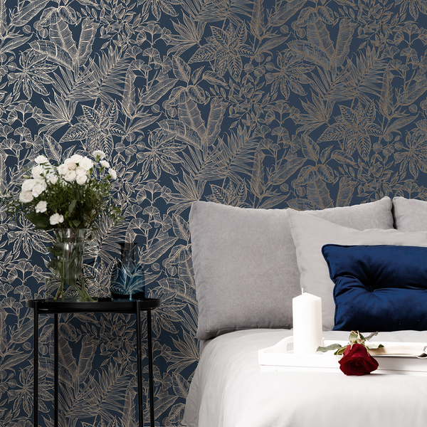 Vliestapete Paradise - Vlies - Blau
