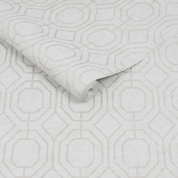 Vliestapete Luxus Geo - Vlies - Champagner