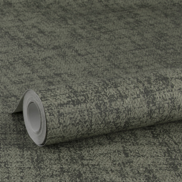 Vliestapete Twill - Vlies - Braun / Grün