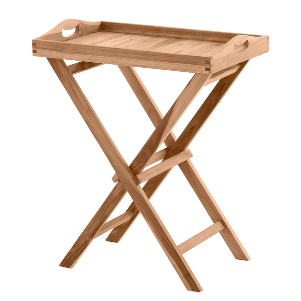 Serviertisch Scroll - Teakholz - Natur