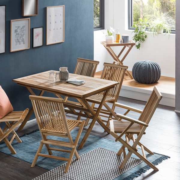 Serviertisch Scroll - Teakholz - Natur