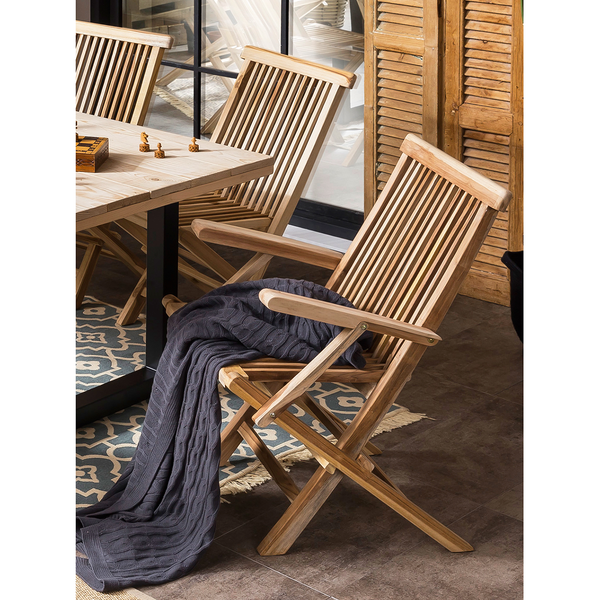 Klappstuhl Rockport II (2er-Set) - Teakholz - Natur