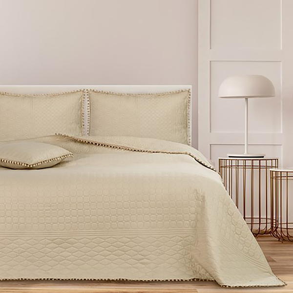 Tagesdecke Ladore - Polyester - Beige - 220 x 240 cm