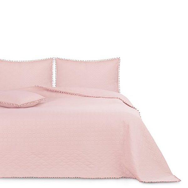 Tagesdecke Ladore - Polyester - Hellrosa - 200 x 220 cm