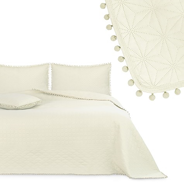 Tagesdecke Ladore - Polyester - Creme - 220 x 240 cm