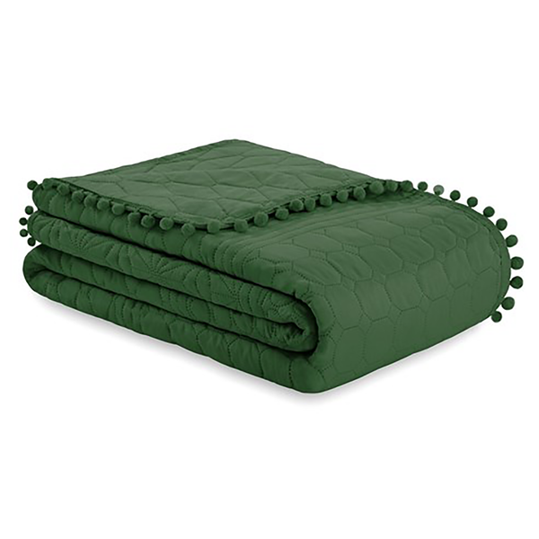 Tagesdecke Ladore - Polyester - Dunkelgrün - 260 x 280 cm