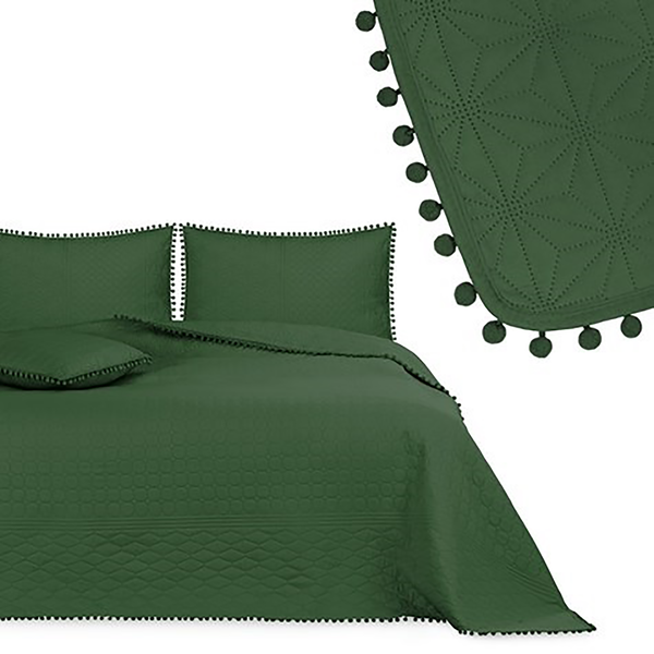 Tagesdecke Ladore - Polyester - Dunkelgrün - 260 x 280 cm