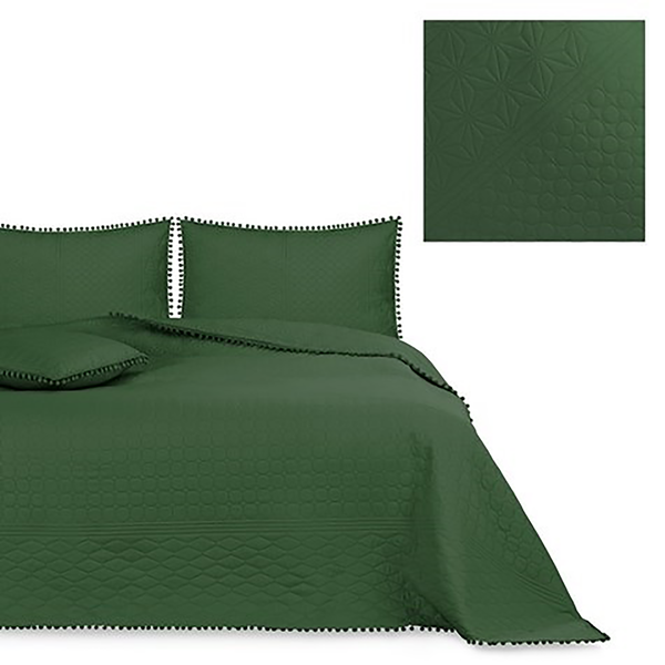 Tagesdecke Ladore - Polyester - Dunkelgrün - 260 x 280 cm