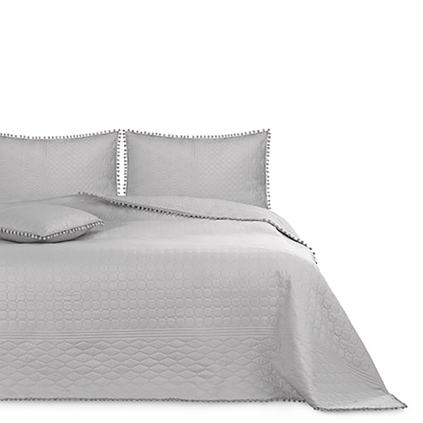 Tagesdecke Ladore - Polyester - Hellgrau - 260 x 280 cm