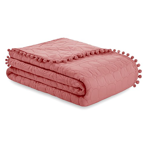 Tagesdecke Ladore - Polyester - Altrosa - 260 x 280 cm