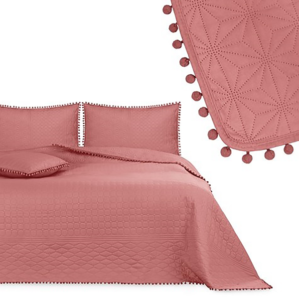 Tagesdecke Ladore - Polyester - Altrosa - 260 x 280 cm