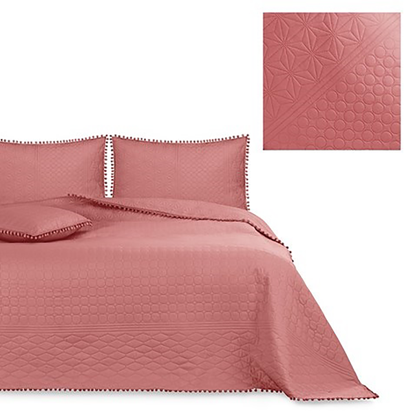 Tagesdecke Ladore - Polyester - Altrosa - 260 x 280 cm