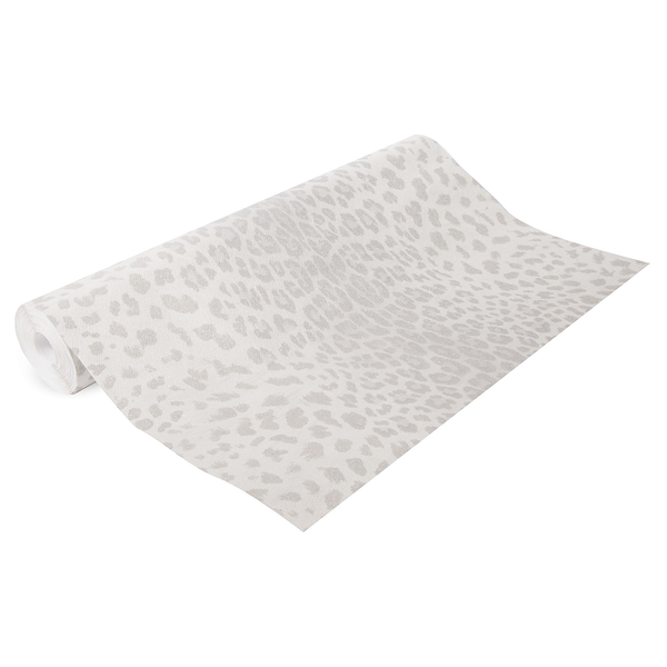 Vliestapete Leopard - Vlies - Grau