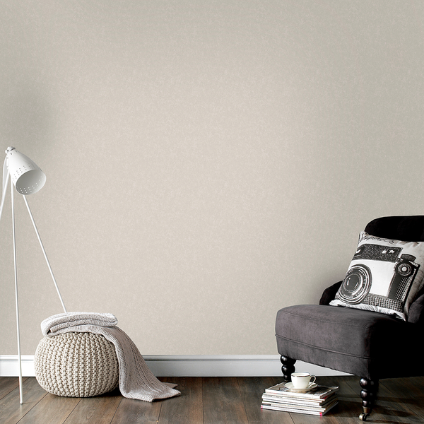 Vliestapete Halo - Vlies - Taupe