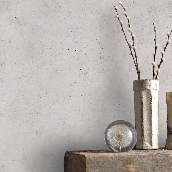 Vliestapete Beton Platten - Vlies - Grau