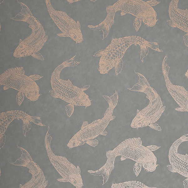 Vliestapete Pisces Slate - Vlies - Grau