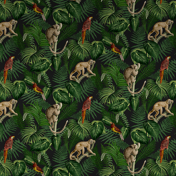 Vliestapete Into The Jungle - Vlies - Grün