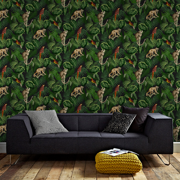 Vliestapete Into The Jungle - Vlies - Grün