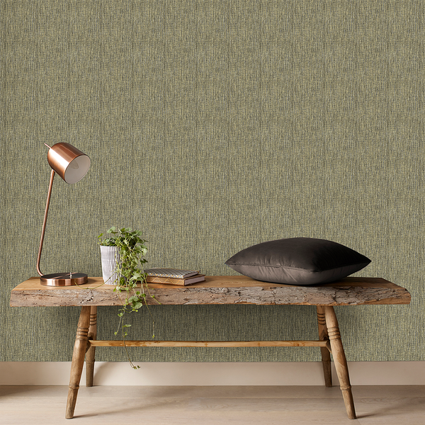Vliestapete Grass - Vlies - Gold