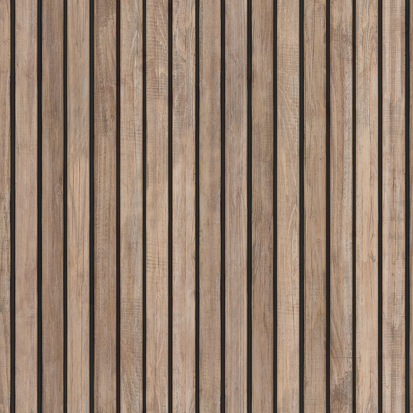 Vliestapete Wood Wall - Vlies - Braun
