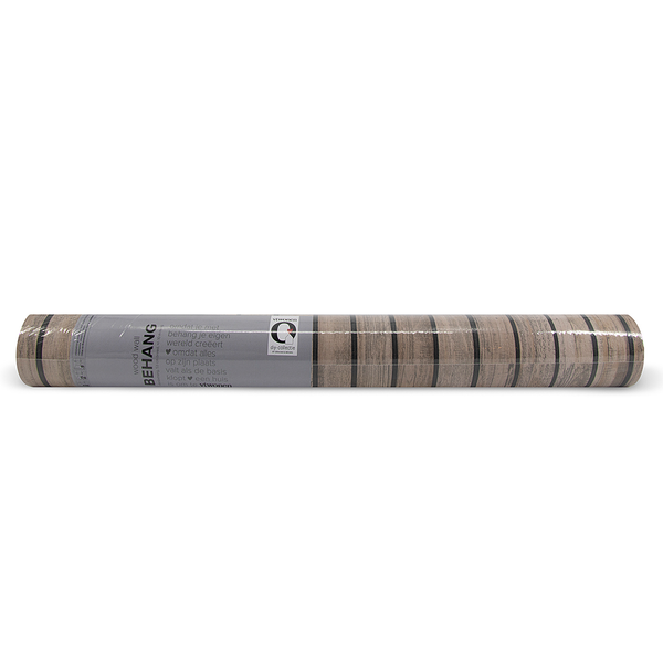 Vliestapete Wood Wall - Vlies - Braun