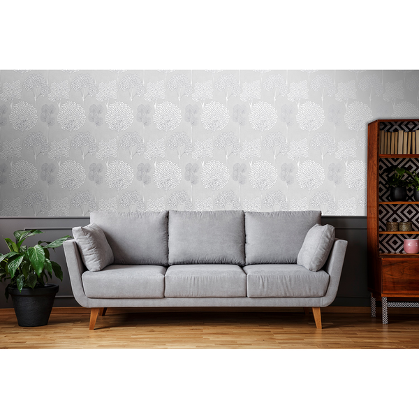 Vliestapete Whimsical - Vlies - Grau
