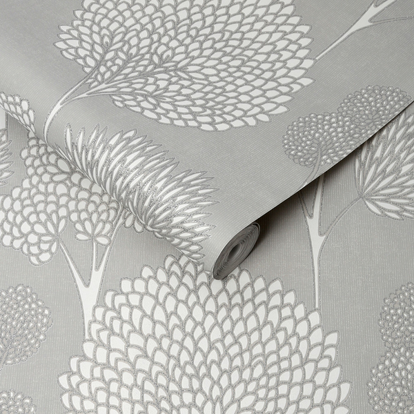 Vliestapete Whimsical - Vlies - Grau