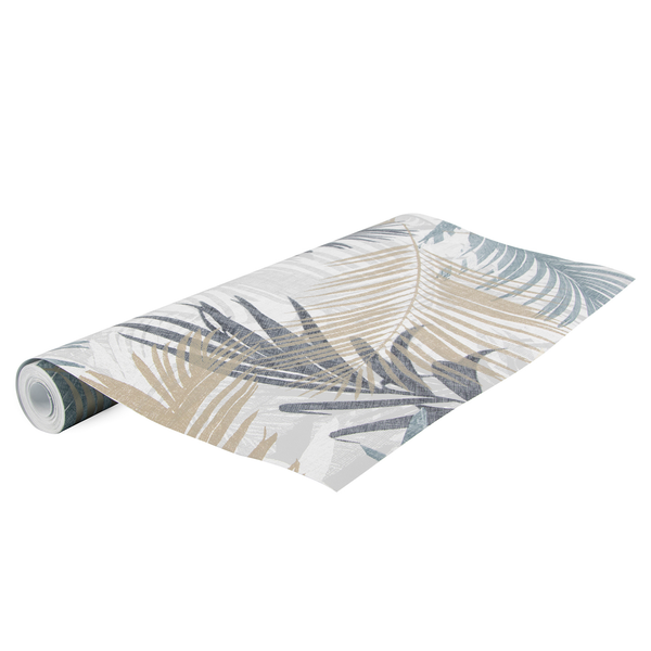 Vliestapete Jungle Glam - Vlies - Blaugrau