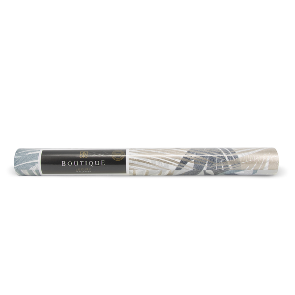 Vliestapete Jungle Glam - Vlies - Blaugrau