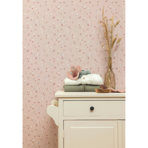Vlies Fototapete Little Pink Flowers - Vlies - Pink