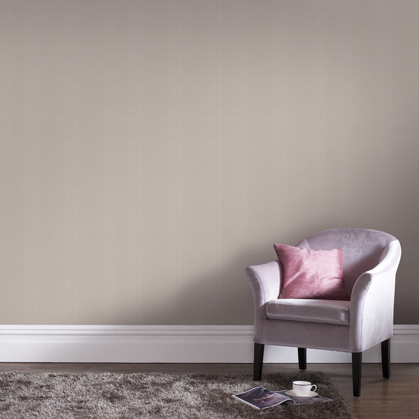 Vliestapete Textil Uni - Vlies - Taupe