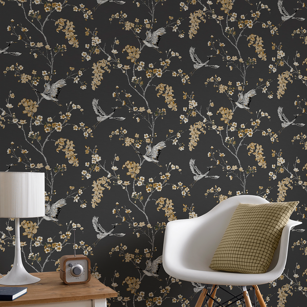 Vliestapete Alexa Crane - Vlies - Gold