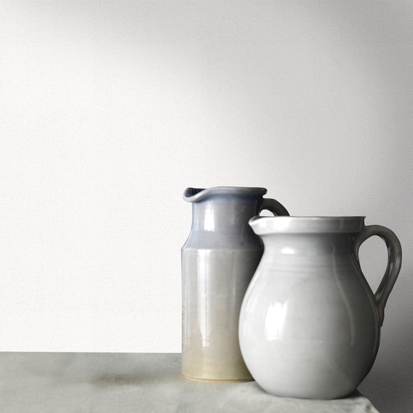 Vliestapete Textil II - Vlies - Weiß