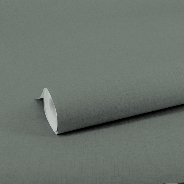 Vliestapete Textil II - Vlies - Dunkelgrün