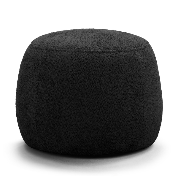Polsterhocker LOVELOCK - Bouclé Stoff Cady: Schwarz