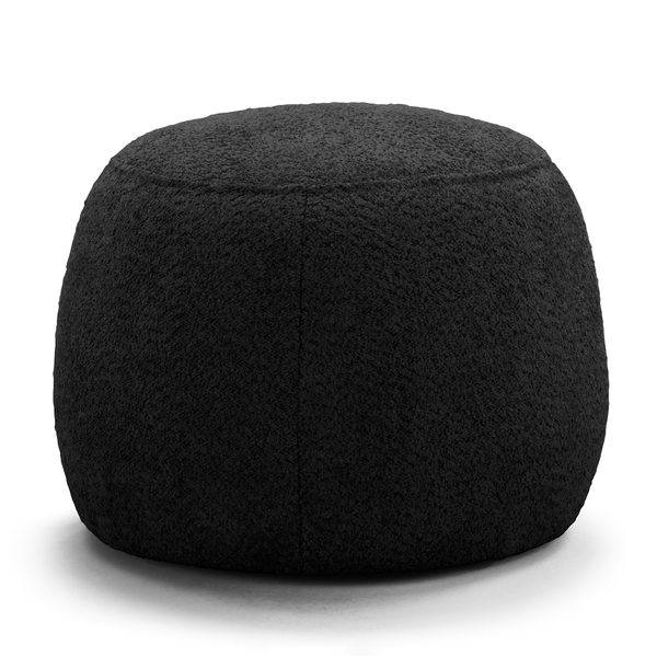 Polsterhocker LOVELOCK - Bouclé Stoff Cady: Schwarz