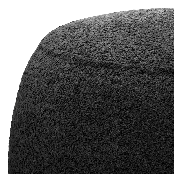 Polsterhocker LOVELOCK - Bouclé Stoff Cady: Schwarz
