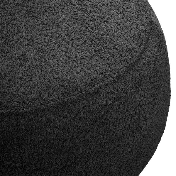 Polsterhocker LOVELOCK - Bouclé Stoff Cady: Schwarz