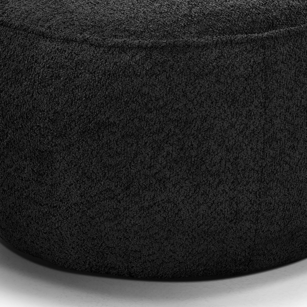 Polsterhocker LOVELOCK - Bouclé Stoff Cady: Schwarz