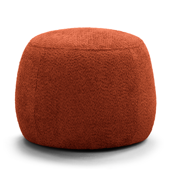 Polsterhocker LOVELOCK - Bouclé Stoff Cady: Rostrot