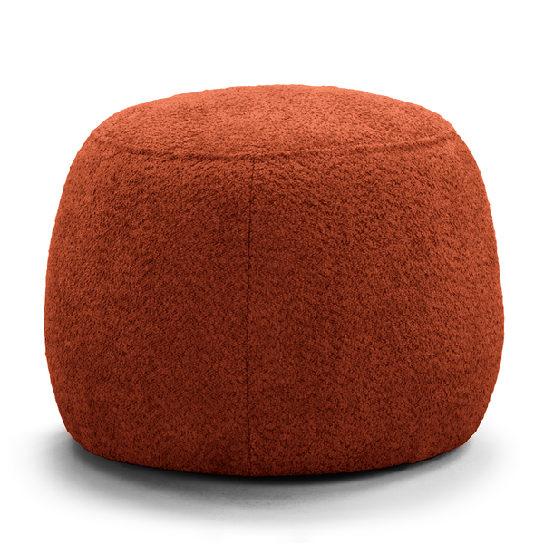 Polsterhocker LOVELOCK - Bouclé Stoff Cady: Rostrot