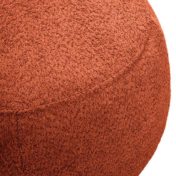Polsterhocker LOVELOCK - Bouclé Stoff Cady: Rostrot