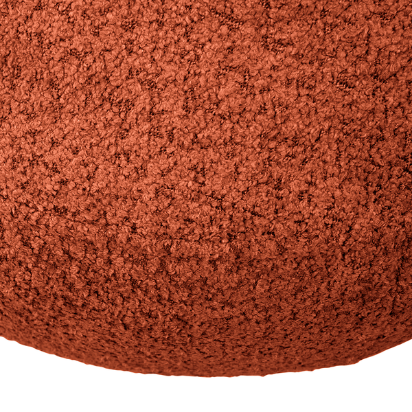Polsterhocker LOVELOCK - Bouclé Stoff Cady: Rostrot