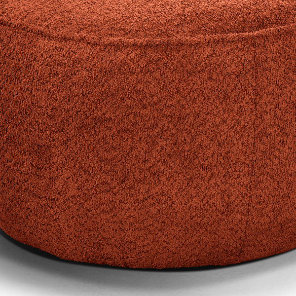 Polsterhocker LOVELOCK - Bouclé Stoff Cady: Rostrot