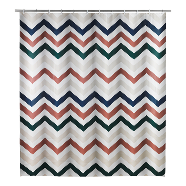 Duschvorhang Agropoli - Polyethylen-Vinylacetat - Mehrfarbig / Weiß