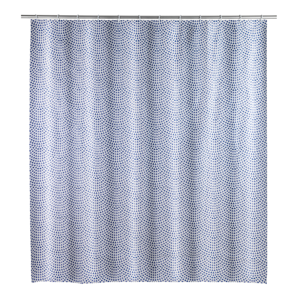 Duschvorhang Sevilla - Polyethylen-Vinylacetat - Blau / Weiß