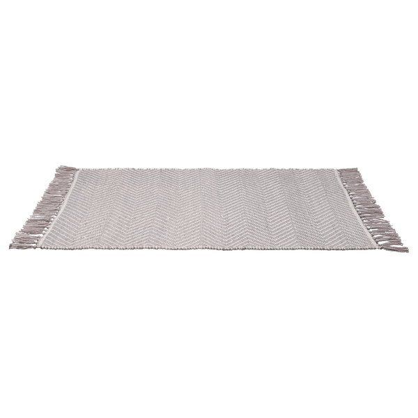 Badematte Gata - Polyester - Grau / Weiß