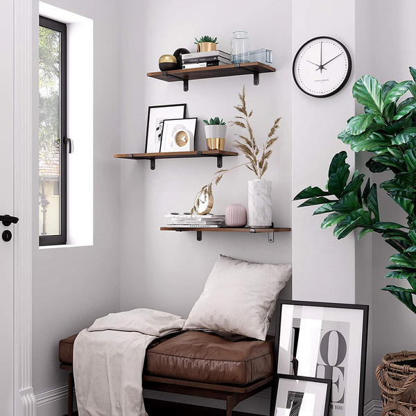 Wandboard Crossville II (2er-Set) - Braun / Schwarz